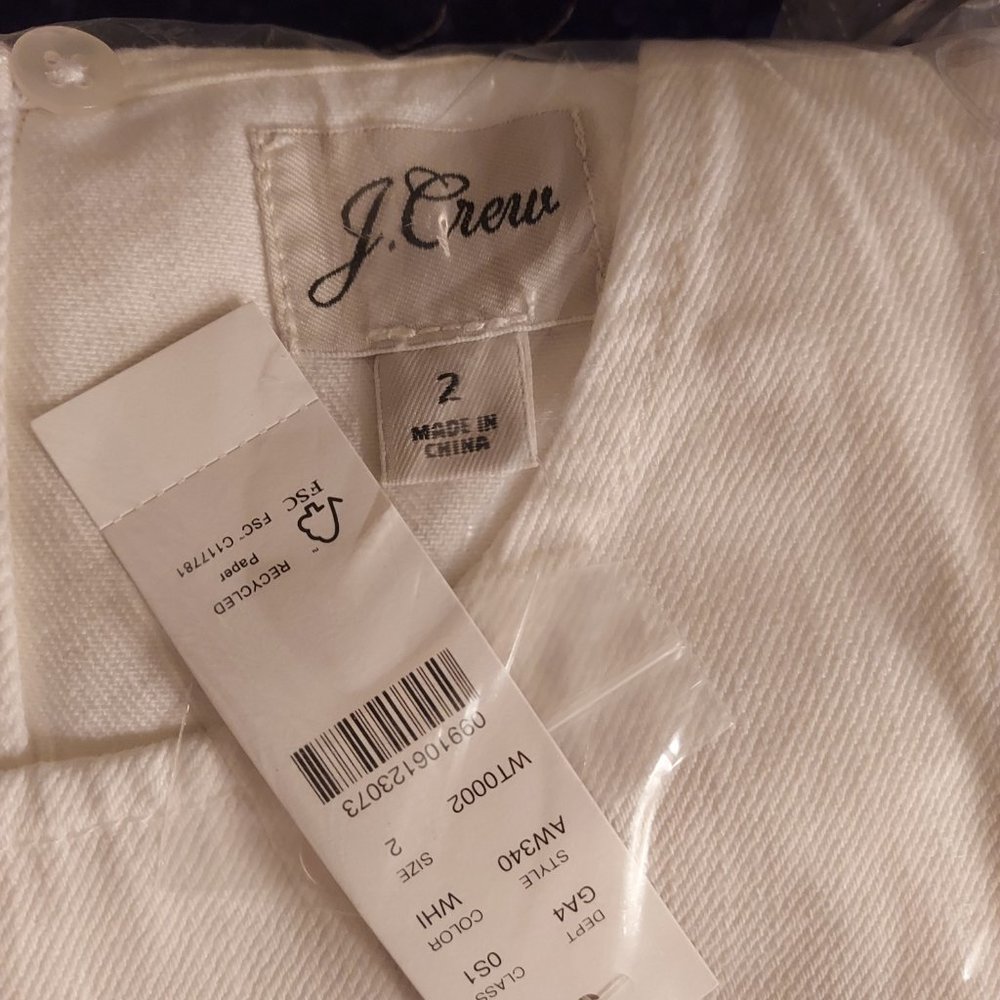NWT J.Crew white denim shift dress - Picture 13 of 13